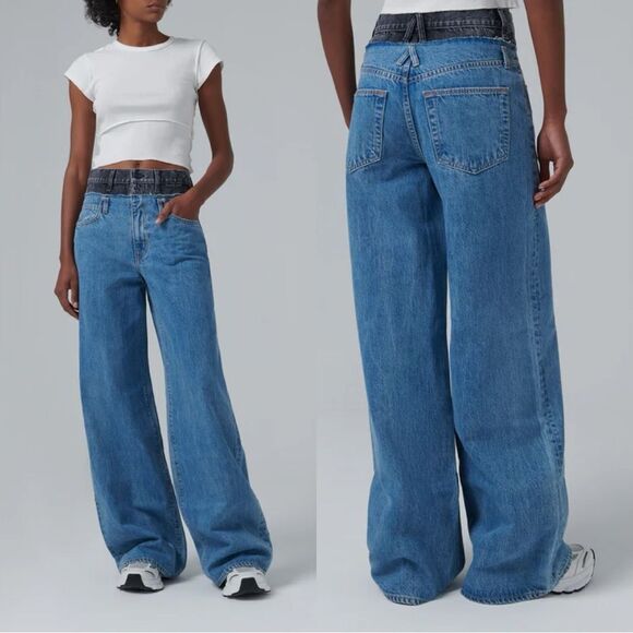 NWT SLVRLAKE Re-Work Eva Double Waistband Jeans